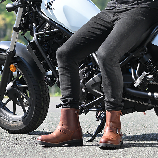 デイトナ(Daytona) バイク用 エンジニアブーツ 25.0cm/メンズ 本革 牛革 シフト DAYTONA デイトナ DS-006 モックトゥブーツ サイズ：27.5 カジュアル